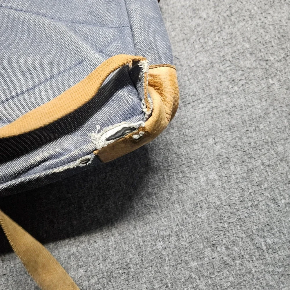 Timbuk2 Backpack Unisex Large Blue Canvas Leather Trim Distilled Collection